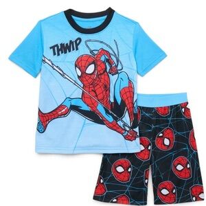 Marvel - NWT - Spider-Man Blue & Red Kids Pajama Set